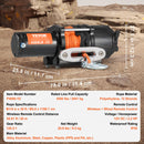 VEVOR elektriskā vinča ATV/UTV, 2040 kg, ar sintētisko trosi, ūdensizturīga, ar tālvadības pulti