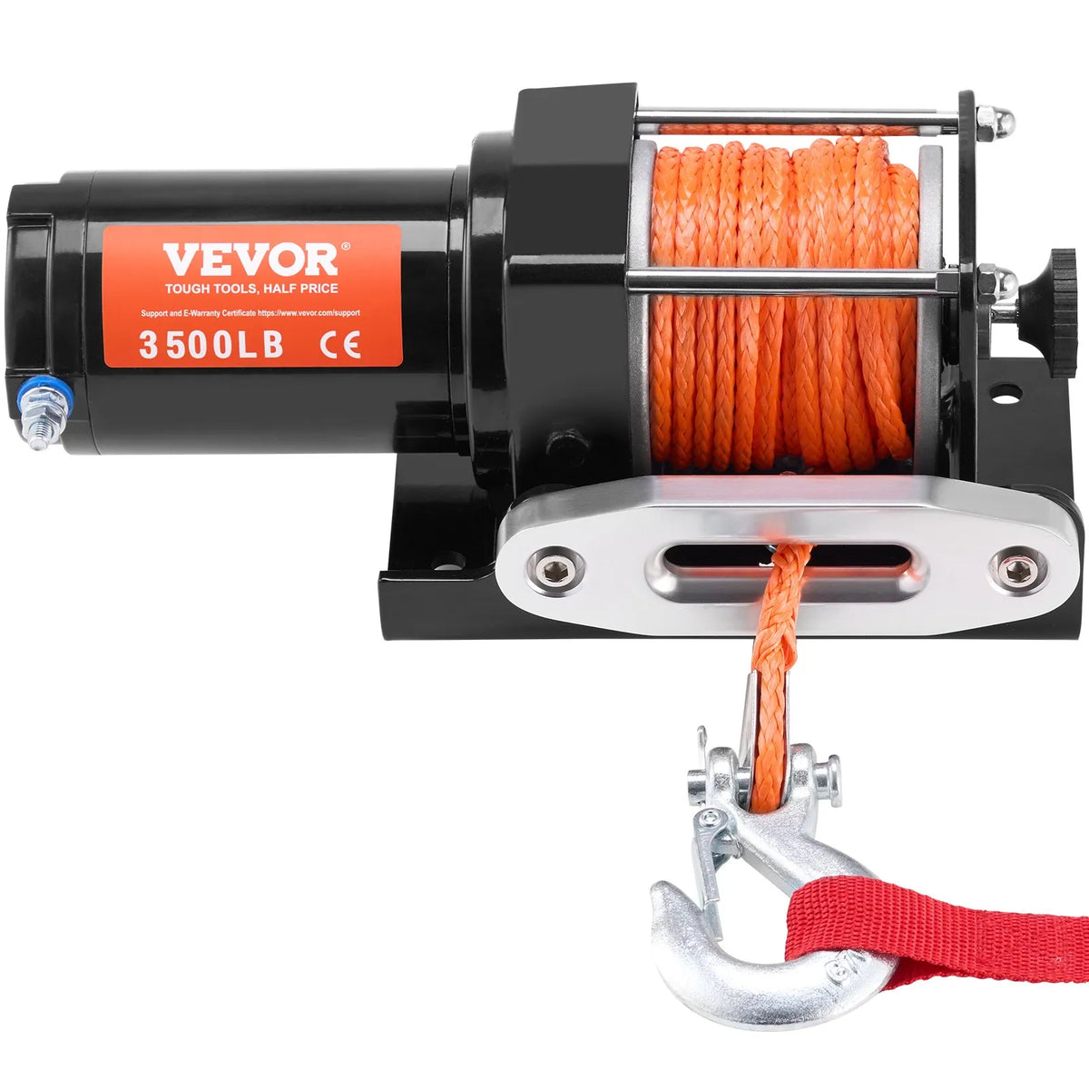VEVOR elektriskā vinča ATV/UTV 1587,6 kg ar sintētisko trosi, ūdensizturīga ar vadu vadību - ZEMLETES.LV