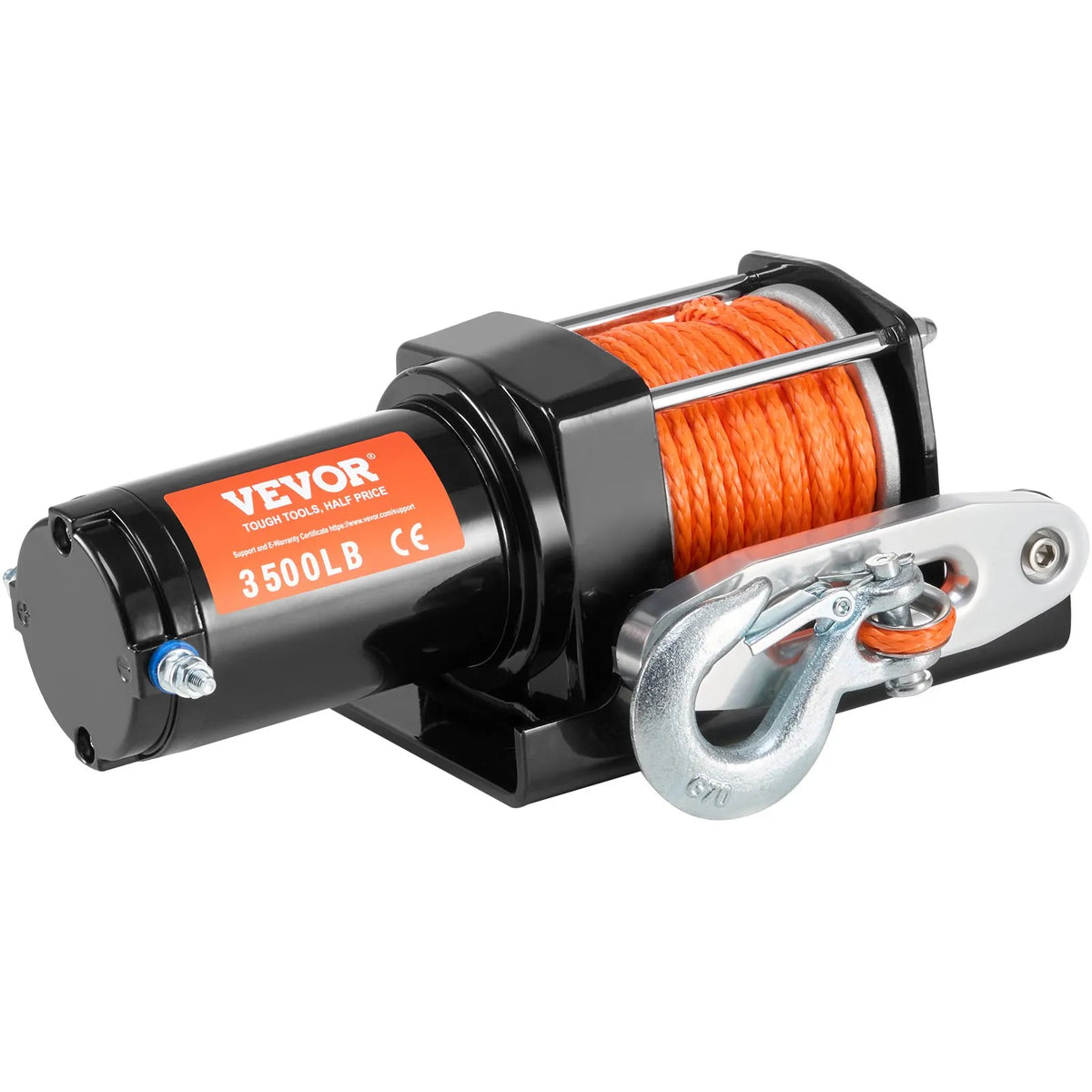 VEVOR elektriskā vinča ATV/UTV 1587,6 kg ar sintētisko trosi, ūdensizturīga ar vadu vadību - ZEMLETES.LV