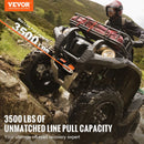 VEVOR elektriskā vinča ATV/UTV 1587,6 kg ar sintētisko trosi, ūdensizturīga ar vadu vadību - ZEMLETES.LV