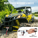 VEVOR elektriskā vinča ATV/UTV 1587,6 kg ar sintētisko trosi, ūdensizturīga ar vadu vadību - ZEMLETES.LV