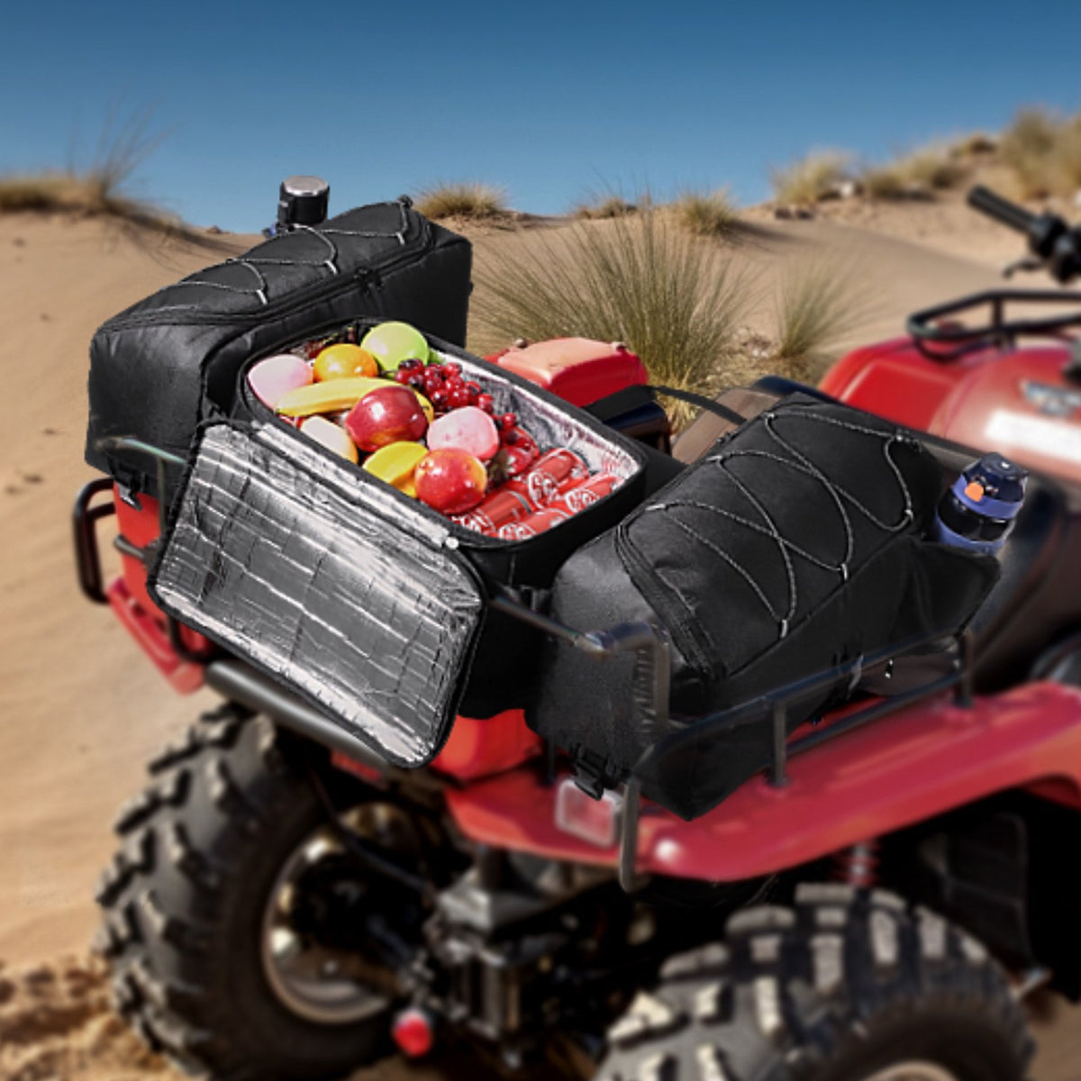 VEVOR 74 L ATV Rear Bag with 600D Oxford Fabric and Foam Padding
