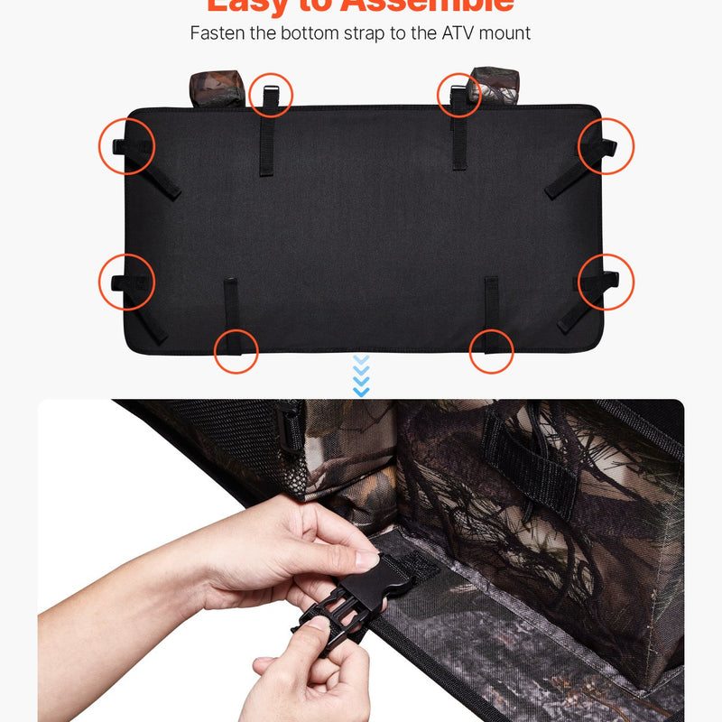 VEVOR 68 L ATV aizmugures soma no 600D oksforda auduma ar sūkļa polsterējumu