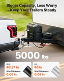 VEVOR A veida piekabes domkrats 2267 kg ar 381 mm vertikālo gaitu, piekabes pacelšanas domkrats ar regulējamu 7 līmeņu nolaižamo balstu un urbjmašīnas adapteri, saderīgs ar bezvadu urbjmašīnām, piemērots kemperu, saimniecības un jahtu piekabēm