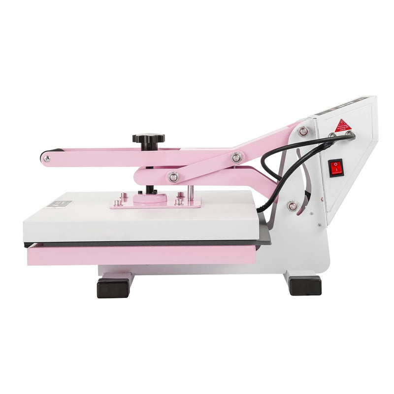 VEVOR termoprese 380 x 380 mm ar izvelkamu platformu T - kreklu termopārnesei, rozā krāsā - ZEMLETES.LV