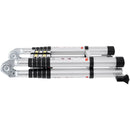 Teleskopiskās izbīdāmās kāpnes, 3,8 m, A-veida ar stabilizējošo stieni, piemērotas kemperiem, 170 kg slodze