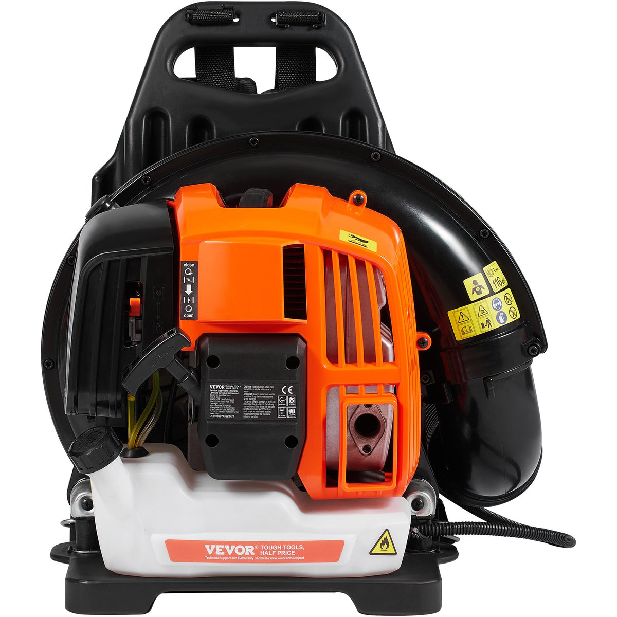 VEVOR Backpack Petrol Leaf Blower 52 cm³, 2-Stroke, 815 m³/h, 282 km/h