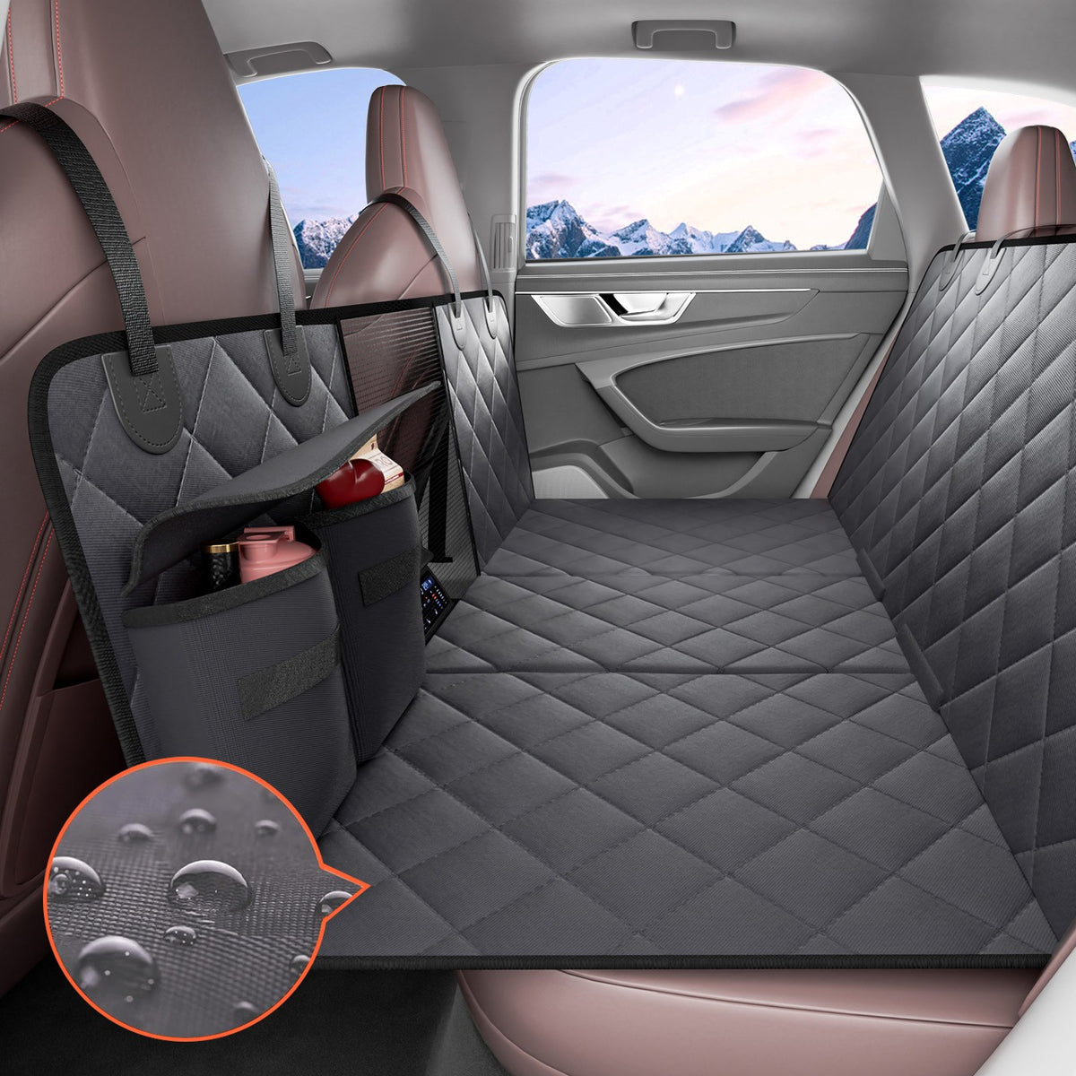 VEVOR Waterproof Dog Car Seat Cover, 600D, 137 × 61 cm