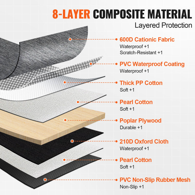 VEVOR Ūdensnecaurlaidīgs suņu sēdekļa pārvalks 1370 x 610 mm, 600D, automašīnām