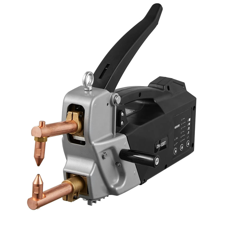 VEVOR pārnēsājams punktmetinātājs, 4 mm biezuma metināšanas mašīna ar 8,1 kVA ieejas jaudu, 4200 A elektriska metāla loksnes metināšanas iekārta ar rokas metināšanas padomiem.