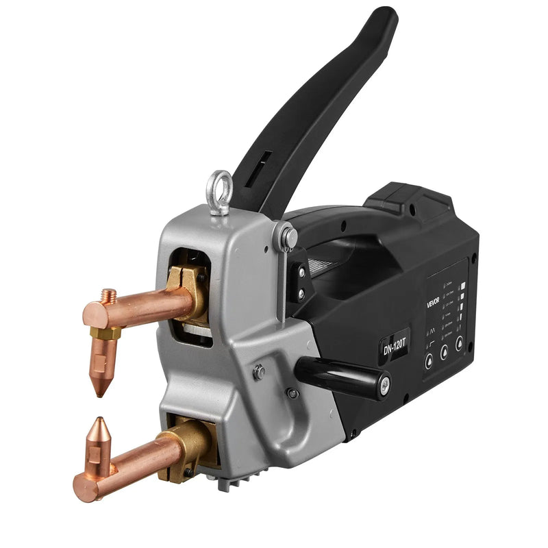 VEVOR pārnēsājams punktmetinātājs, 4 mm biezuma metināšanas mašīna ar 8,1 kVA ieejas jaudu, 4200 A elektriska metāla loksnes metināšanas iekārta ar rokas metināšanas padomiem.