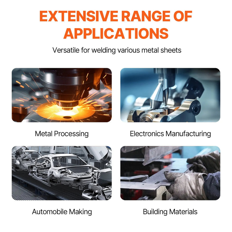 VEVOR pārnēsājams punktmetinātājs, 4 mm biezuma metināšanas mašīna ar 8,1 kVA ieejas jaudu, 4200 A elektriska metāla loksnes metināšanas iekārta ar rokas metināšanas padomiem.