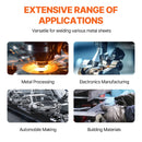 VEVOR pārnēsājams punktmetinātājs, 4 mm biezuma metināšanas mašīna ar 8,1 kVA ieejas jaudu, 4200 A elektriska metāla loksnes metināšanas iekārta ar rokas metināšanas padomiem.