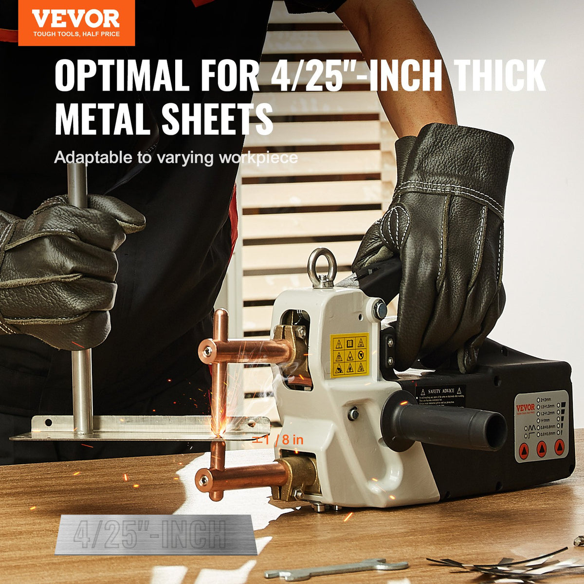 VEVOR Portable Spot Welder 9.2 kVA for Sheet Steel, Stainless Steel and Aluminium
