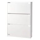 VEVOR apavu skapis ar 3 atveramām atvilktnēm, moderns brīvi stāvošs apavu uzglabāšanas skapis ar pretapgāšanās stiprinājumu, piemērots priekšnamam, gaitenim, guļamistabai, viesistabai un garderobei, balts