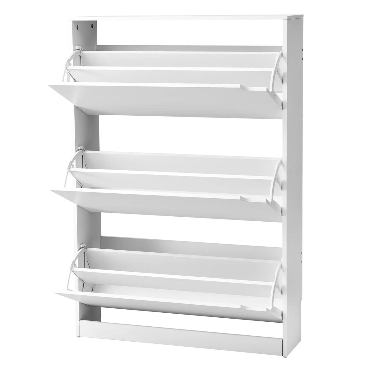 VEVOR Shoe Cabinet with 3 Drawers, Modern Freestanding Shoe Storage Cabinet with Anti-Tip Bracket, Suitable for Entryway, Hallway, Bedroom, Living Room and Wardrobe, White