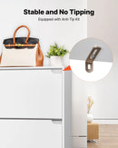 VEVOR apavu skapis ar 3 atveramām atvilktnēm, moderns brīvi stāvošs apavu uzglabāšanas skapis ar pretapgāšanās stiprinājumu, piemērots priekšnamam, gaitenim, guļamistabai, viesistabai un garderobei, balts