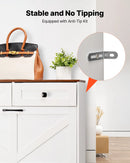 VEVOR apavu skapis ar 2 atveramām atvilktnēm, brīvi stāvošs lauku stila apavu uzglabāšanas skapis ar apgāšanās novēršanas mehānismu, piemērots priekšnamam, gaitenim, guļamistabai un viesistabai, balts