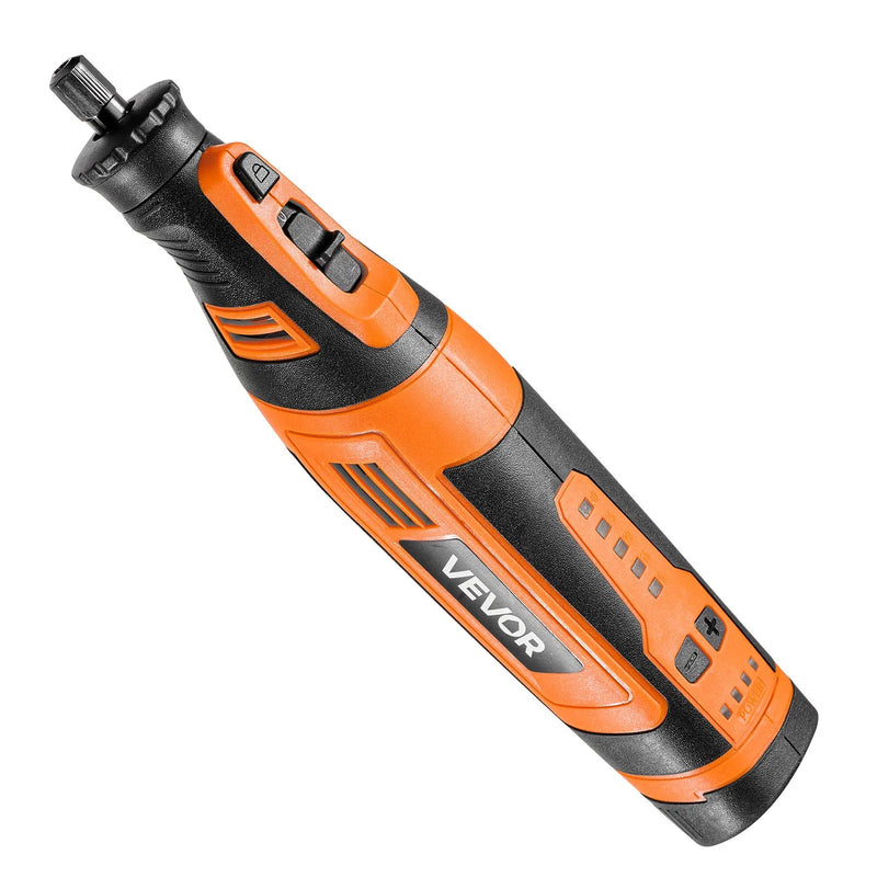 VEVOR 136 daļu bezvadu DC 8 V mini rotācijas instruments ar 5 ātrumiem (5000–30000 apgr./min.) gravēšanai, slīpēšanai, pulēšanai, grebšanai, asināšanai, griešanai un rokdarbiem