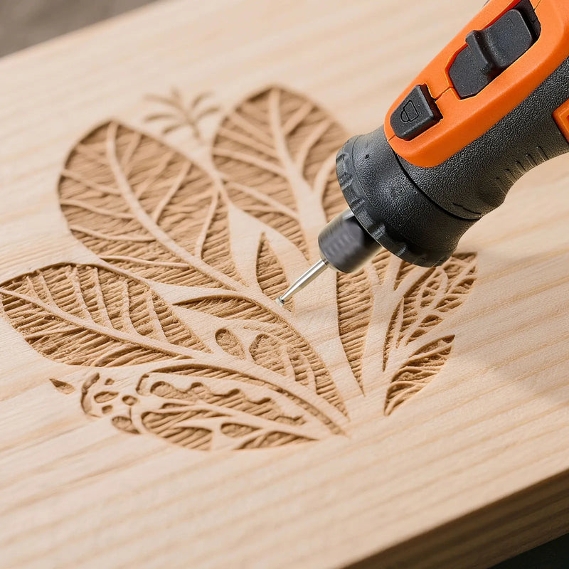 VEVOR 136 daļu bezvadu DC 8 V mini rotācijas instruments ar 5 ātrumiem (5000–30000 apgr./min.) gravēšanai, slīpēšanai, pulēšanai, grebšanai, asināšanai, griešanai un rokdarbiem