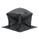 VEVOR  2.3x2.3x2 m 3-4 personu zemledus makšķerēšanas telts ar noņemamu ventilācijas logu un pārnēsāšanas somu, melna