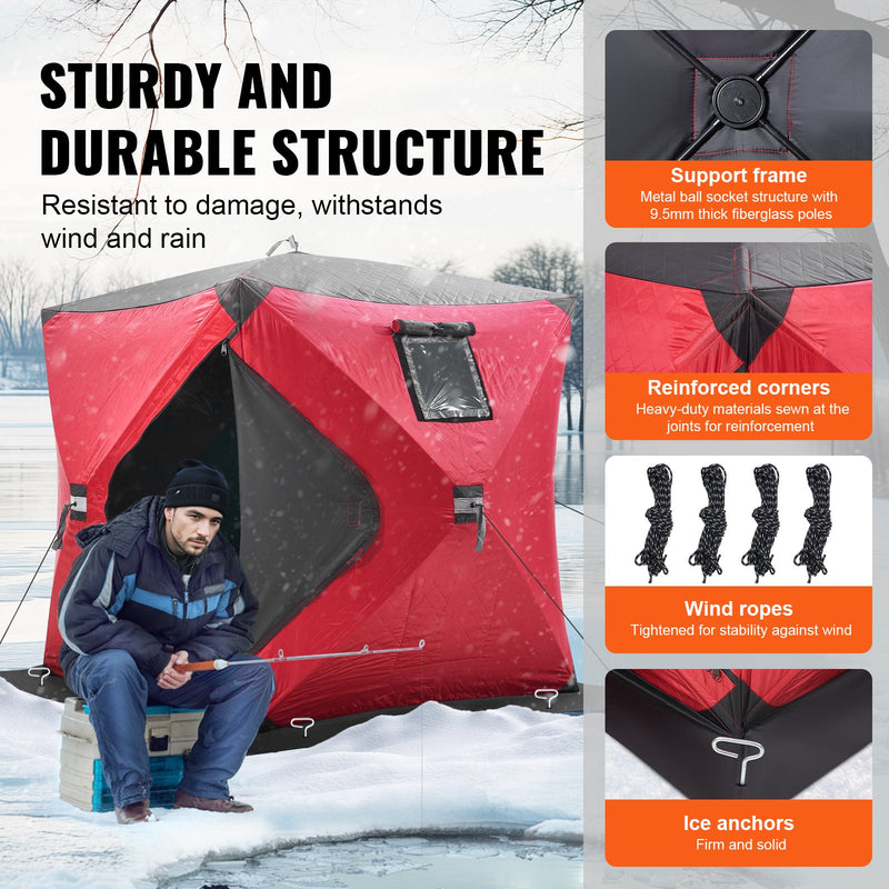 VEVOR  Pop-Up 1-2 personām Pārnēsājama āra telts  1.5x1.5x1.65 m