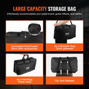 VEVOR ģitāras pedāļu dēlis, 50,8 × 27,9 cm, alumīnija sakausējums, 1 kg, ar somu, siksnām un stiprinājumiem, paredzēts 10–12 pedāļiem