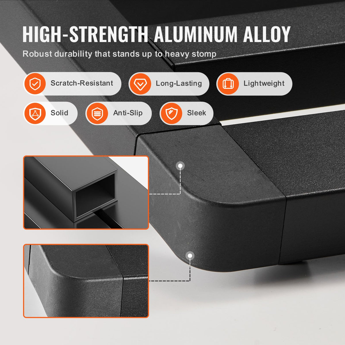 VEVOR kokkupandav kitarri pedaalilaud 50,8 × 27,9 cm, alumiinium, 10–12 pedaalile, koti ja takjapaelaga