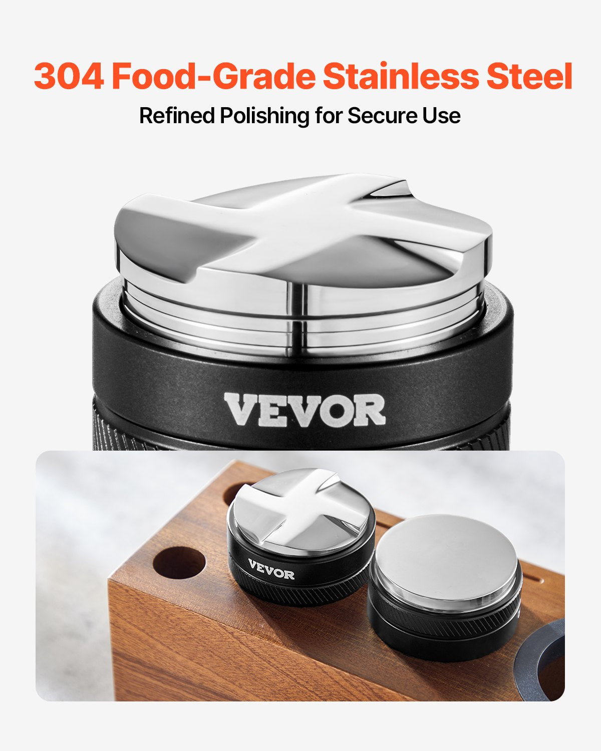 VEVOR kafijas sadalītājs 51 mm, 2-in-1 regulējams espresso distributors