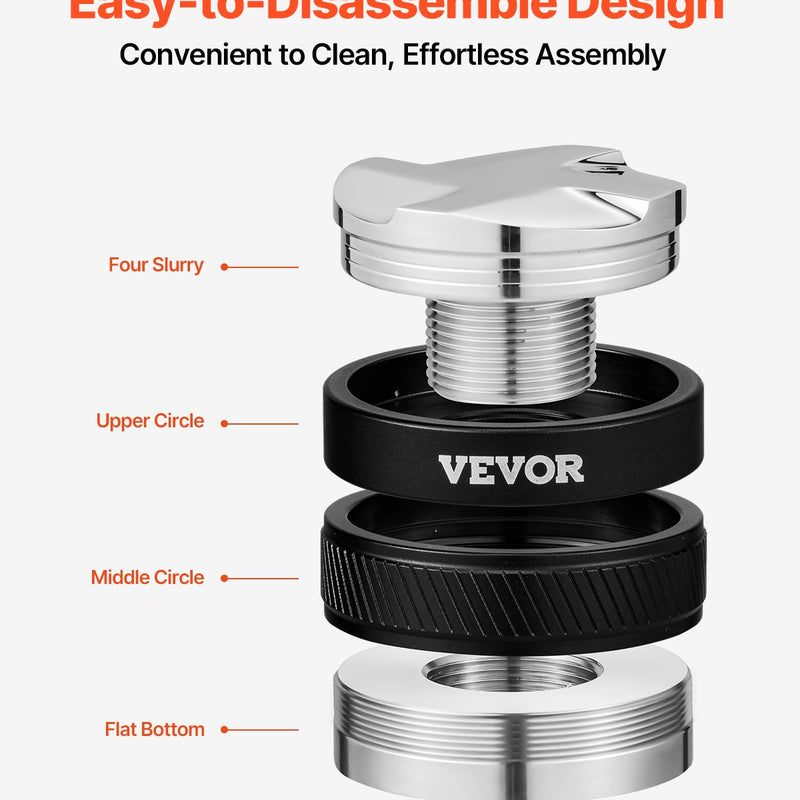VEVOR 51 mm kafijas sadalītājs, 2-in-1 regulējams espresso sadalītājs mājām