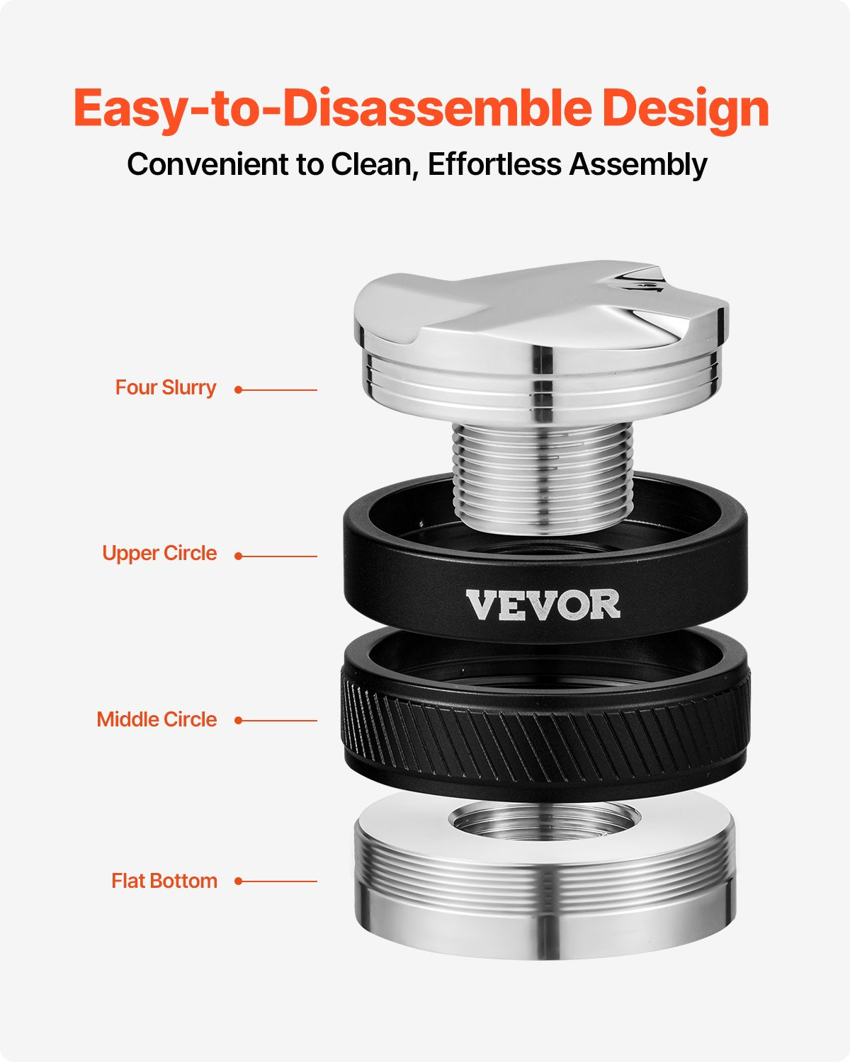 VEVOR kafijas sadalītājs 51 mm, 2-in-1 regulējams espresso distributors