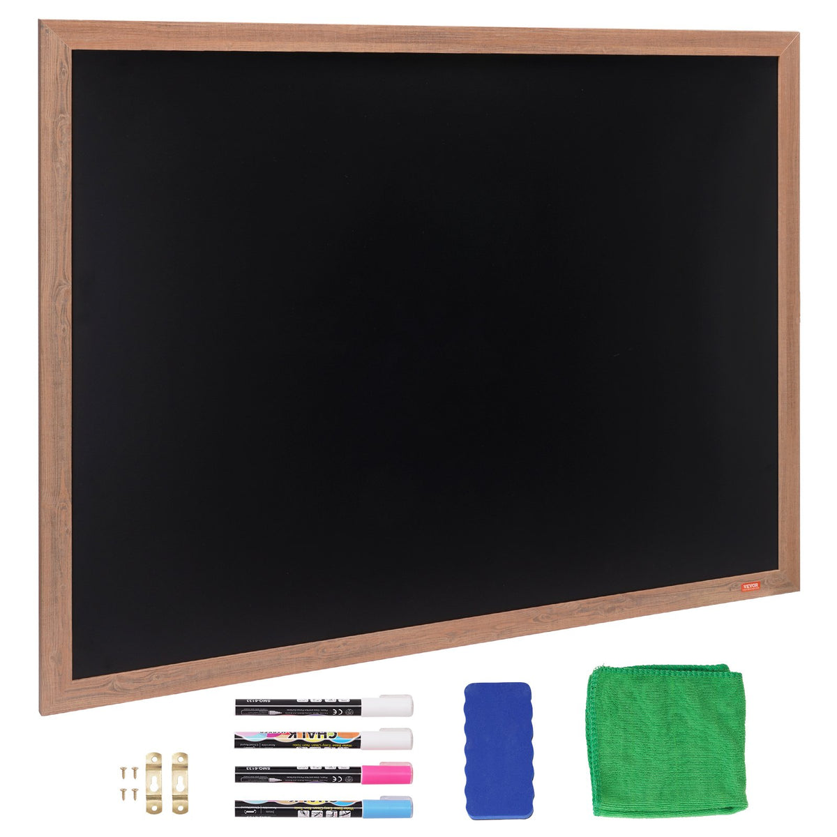VEVOR Magnetic Chalkboard 35 × 46 cm with Wooden Frame, Chalk and Eraser, Vintage Style