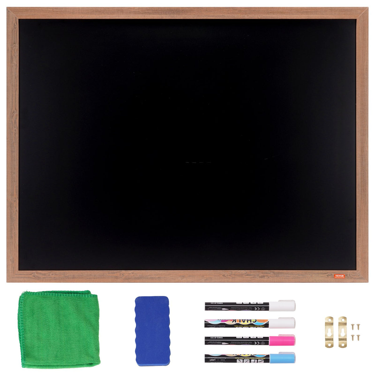 VEVOR Magnetic Chalkboard 35 × 46 cm with Wooden Frame, Chalk and Eraser, Vintage Style