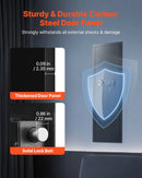 VEVOR sienas seifs ieročiem ar slēptu montāžu, 4 līmeņu sienā iebūvēts seifs ar paroles un atslēgas atbloķēšanu, Q235 auksti velmēta tērauda korpuss ar LED apgaismojumu, 3 regulējami plaukti un atslēgu turētāji naudai, rotaslietām un dokumentiem, melns