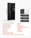 VEVOR sienas seifs ieročiem ar slēptu montāžu, 4 līmeņu sienā iebūvēts seifs ar paroles un atslēgas atbloķēšanu, Q235 auksti velmēta tērauda korpuss ar LED apgaismojumu, 3 regulējami plaukti un atslēgu turētāji naudai, rotaslietām un dokumentiem, melns