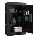 VEVOR sienas seifs ar slēptu montāžu, 3 līmeņu sienā iebūvēts seifs ar pirkstu nospieduma, paroles, atslēgas un pagriežamā roktura atbloķēšanu, Q235 tērauda korpuss ar regulējamiem plauktiem un atslēgu turētājiem naudai, rotaslietām un dokumentiem