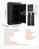 VEVOR sienas seifs ar slēptu montāžu, 3 līmeņu sienā iebūvēts seifs ar pirkstu nospieduma, paroles, atslēgas un pagriežamā roktura atbloķēšanu, Q235 tērauda korpuss ar regulējamiem plauktiem un atslēgu turētājiem naudai, rotaslietām un dokumentiem