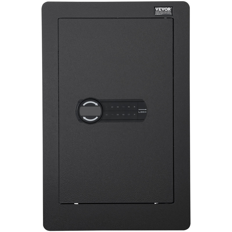 VEVOR sienas seifs, augstums 65 cm, 3 līmeņu slēptais seifs ar ciparu tastatūru, plauktiem un atslēgu turētājiem