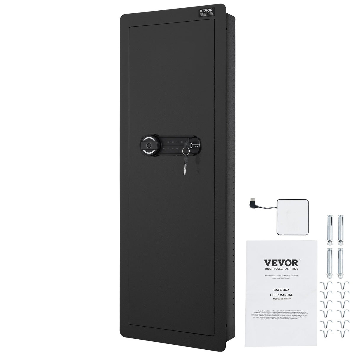 VEVOR 109 cm Tall Gun Safe, 4-Tier, Hidden Gun Safe with Keypad and Fingerprint Reader