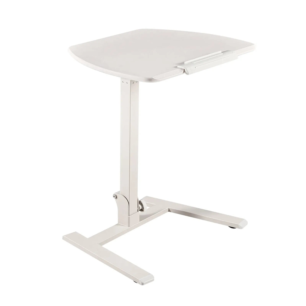 VEVOR Fully Assembled Mobile Sit-Stand Work Table with Adjustable Height, Tilting Surface, Pneumatic Lifting and 15 kg Load Capacity, 650 × 480 mm