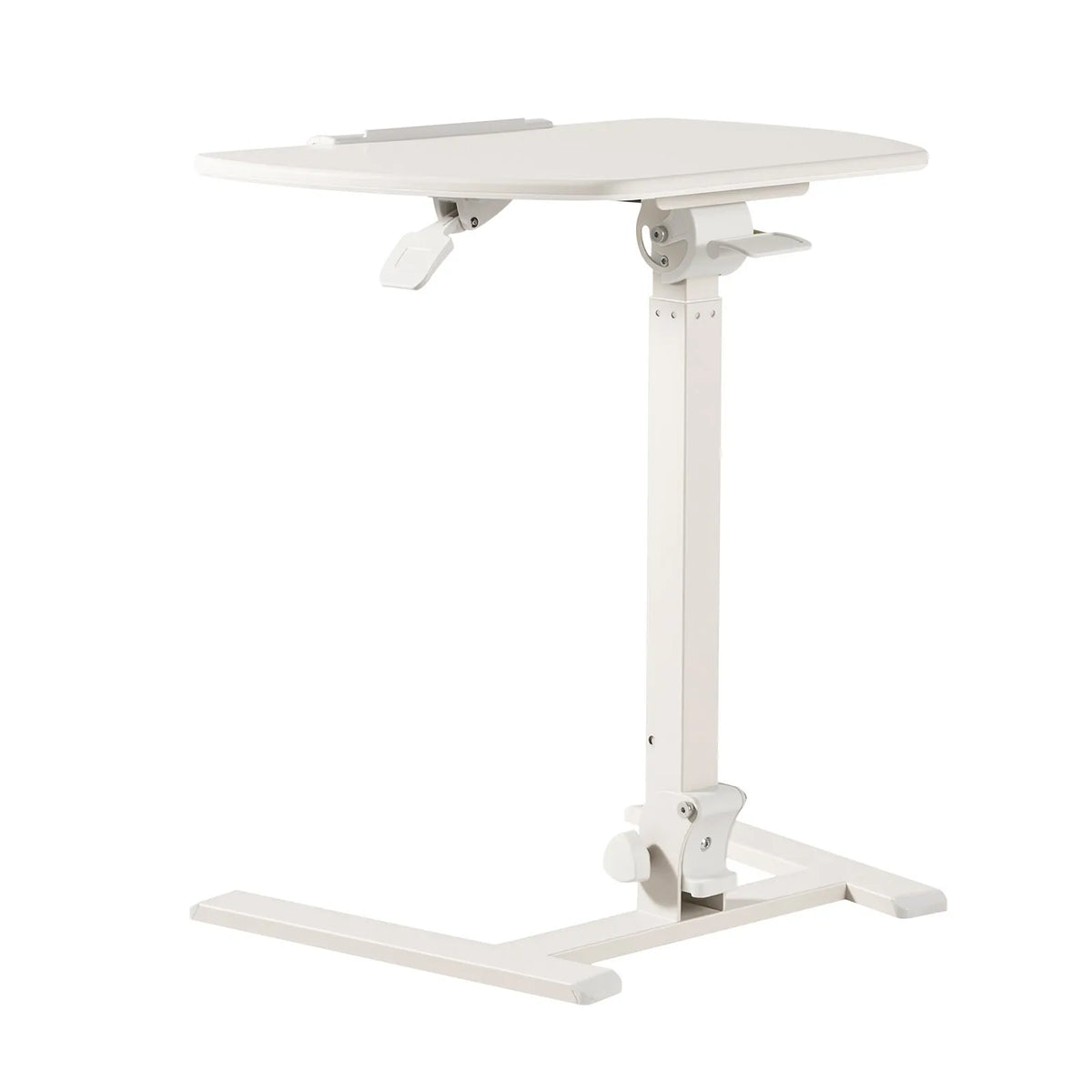 VEVOR Fully Assembled Mobile Sit-Stand Work Table with Adjustable Height, Tilting Surface, Pneumatic Lifting and 15 kg Load Capacity, 650 × 480 mm