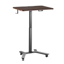 VEVOR mobilais sēdus-stāvus darba galds ar regulējamu augstumu, riteņiem, āķi, kājas pedāli, pneimatisko pacelšanu un 15 kg nestspēju, 715 × 520 mm