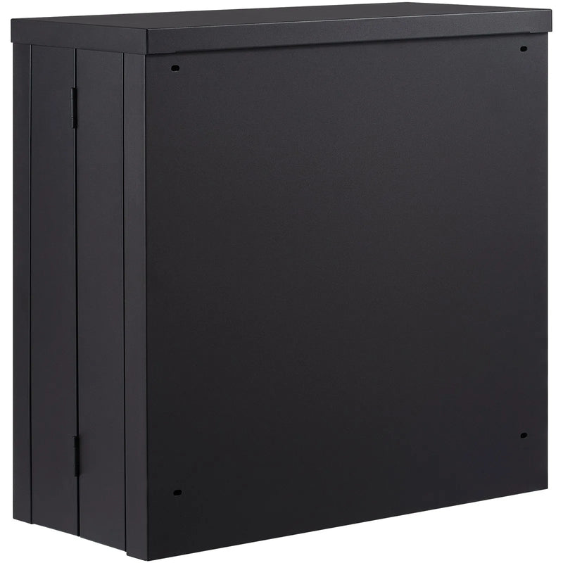 Metāla salokāms sienas skapis 660 mm ar regulējamu plauktu, magnētiskām durvīm un 108,8 kg nestspēju, melns