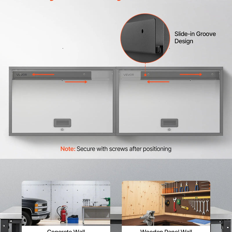 Metāla sienas skapis ar plauktu un augšup veramām durvīm, 77 × 30,5 × 50 cm, 108,9 kg kravnesība, piemērots garāžai, pagrabam, virtuvei un noliktavai (nepieciešama montāža)