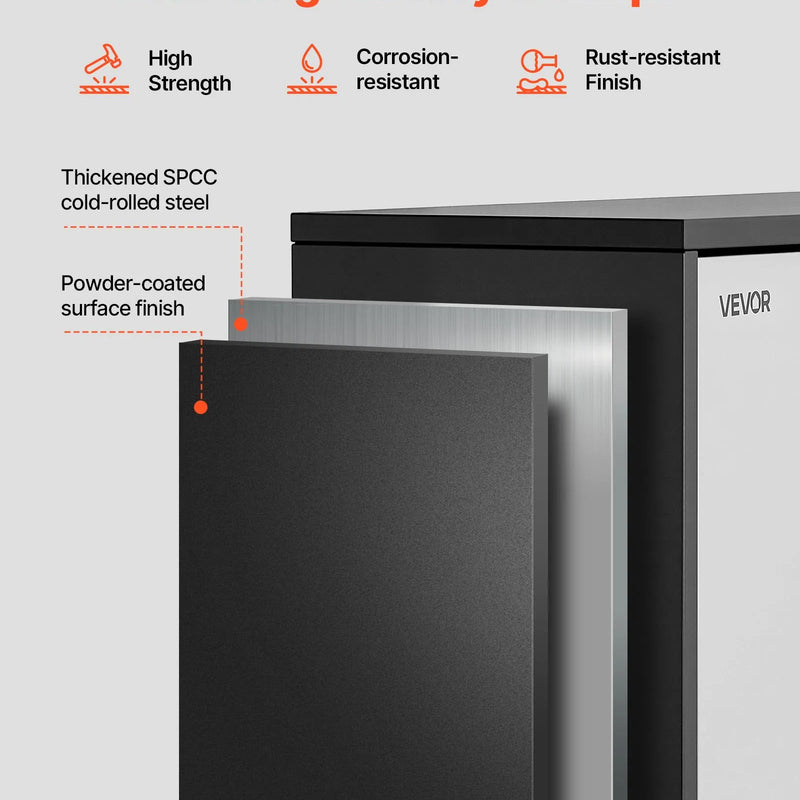 Metāla sienas skapis ar plauktu un augšup veramām durvīm, 77 × 30,5 × 50 cm, 108,9 kg kravnesība, piemērots garāžai, pagrabam, virtuvei un noliktavai (nepieciešama montāža)