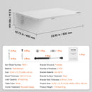 VEVOR pie sienas stiprināms peldošs salokāms galds, 600 × 400 mm, piemērots klēpjdatoram, mājas birojam un nelielām telpām