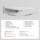 VEVOR pie sienas stiprināms nolokāms galds, 800 × 600 mm, portatīvajam datoram, mājas birojam