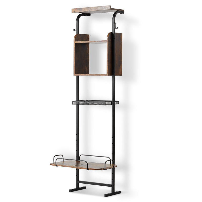 VEVOR mājdzīvnieku barošanas stacija ar uzglabāšanas plauktu – paaugstināmas suņu bļodas un rotaļlietu organizators