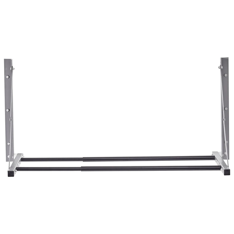 Sienas stiprināms salokāms riepu plaukts, regulējams 81–122 cm