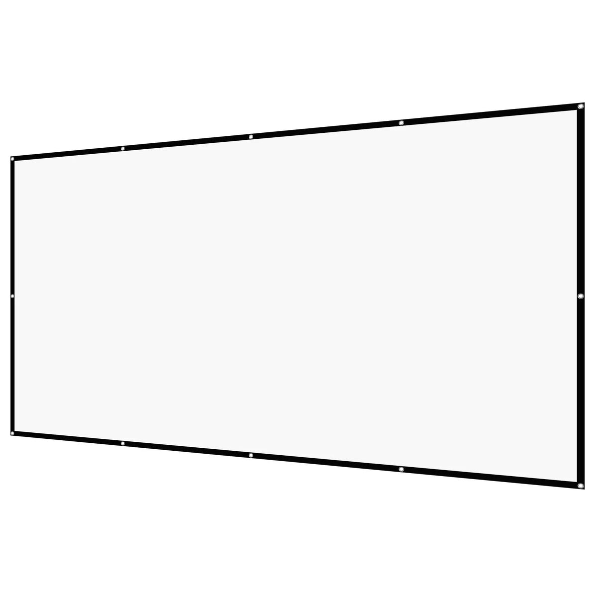 VEVOR 381 cm 16:9 4K 1080 HD Wall-Mounted Projection Screen with 12 Hooks and Double-Sided Adhesive Tape, Portable Canvas Screen for Home Cinema, Office or Family Use